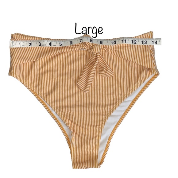 New High Waisted Bikini Set Swimsuit Stripes Boho - Picture 11 of 16